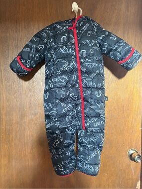 Spyder Black Puffer One-Piece with Red Trim